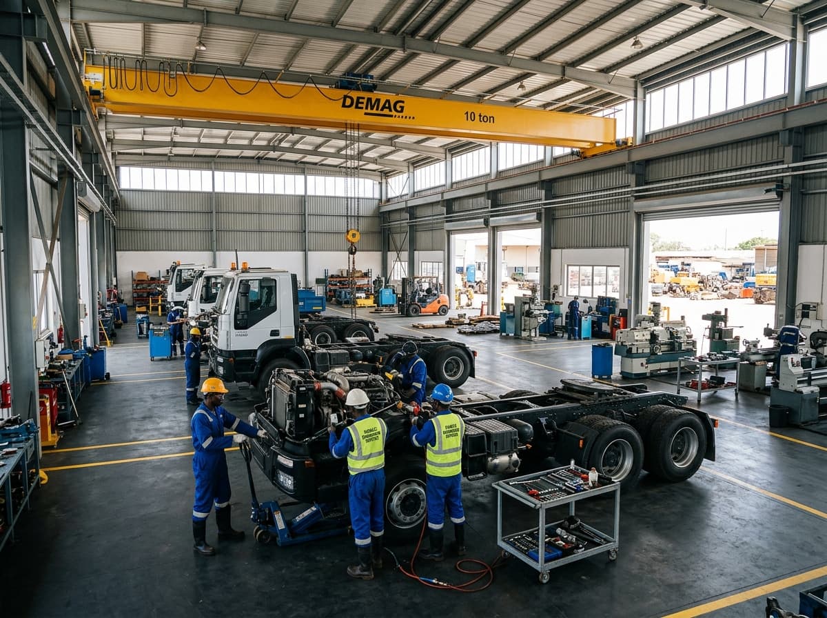 Plateforme industrielle et ateliers de maintenance.